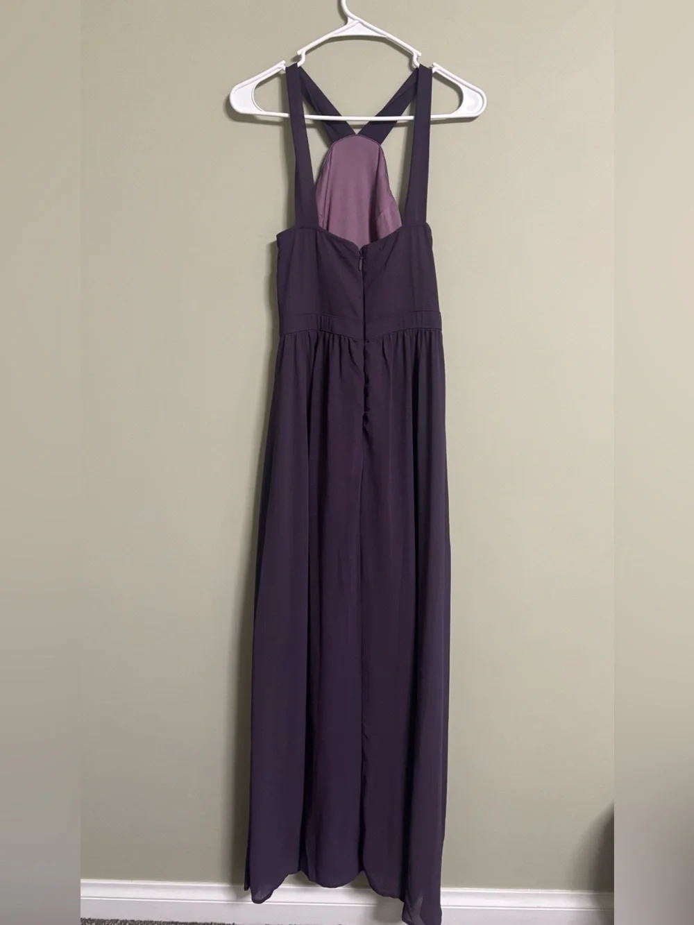 Lulus Size Small Ball Gown Bridesmaid Dress Prom Formal Maxi Dusty Purple Long
